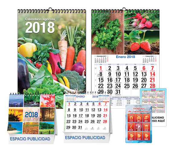 Albardilla Cesta Redondear a la baja Calendarios personalizados para publicidad 2018 - Mayvigraf